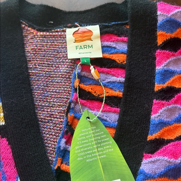 Farm Rio Mixed Mushrooms knit cardigan - Picture 6 of 6